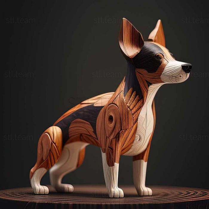 3D model Rat Terrier dog (STL)